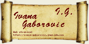 Ivana Gaborović vizit kartica